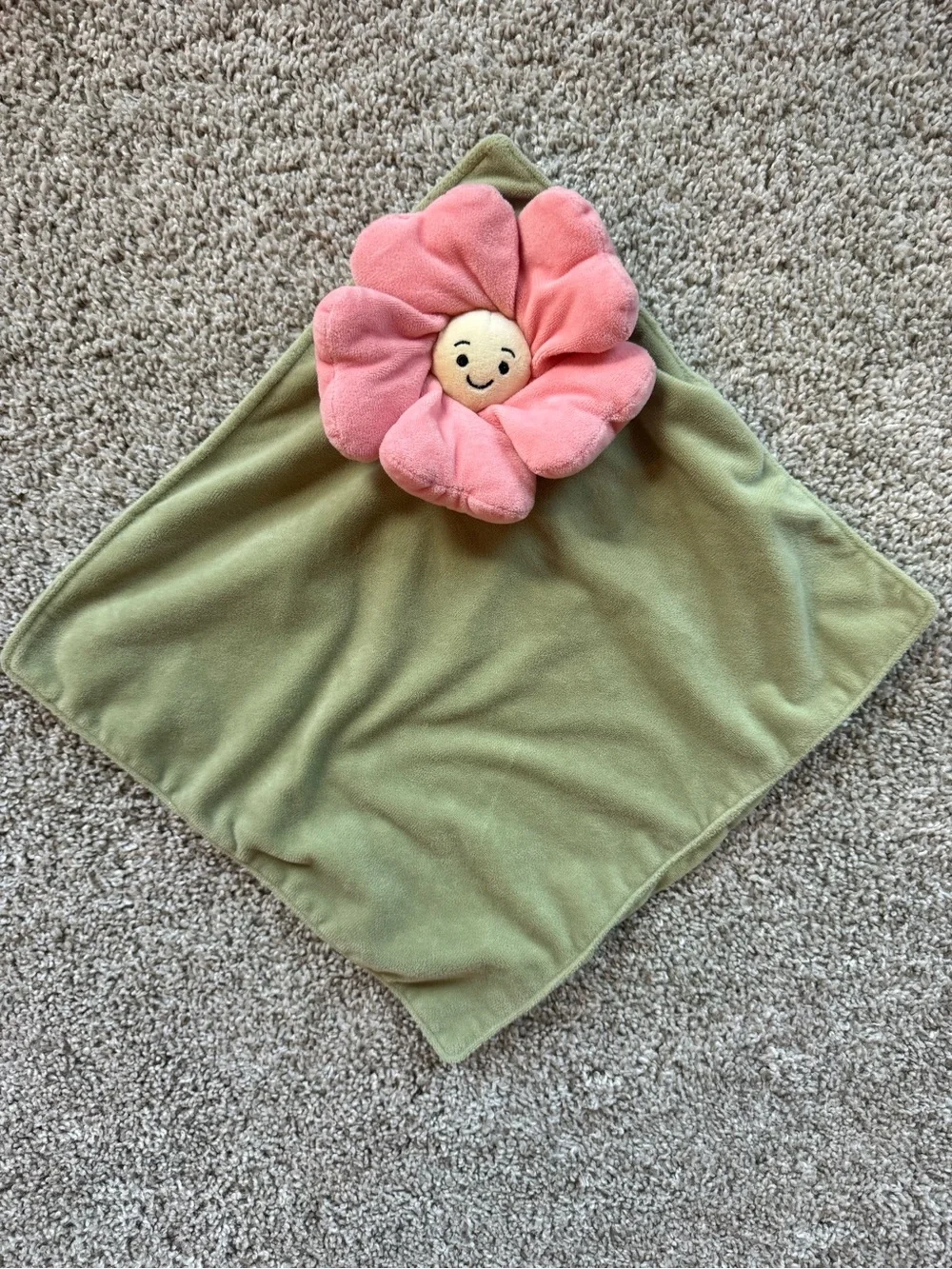 Jellycat Baby Lovey Security Blanket Lot Bunny Koala Flower Pink Green Plush